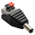 Захранващ конектор с клипси за камери за видеонаблюдение (12v, 2,1/5,5mm мъжки).