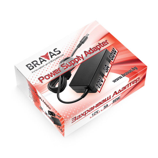 Захранващ адаптор 12V 5A 60W BRAVAS Захранващ адаптор 12V 5A 60W BRAVAS