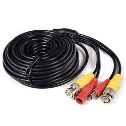 Готов коаксиален кабел с BNC и Захранващи конектори 10м. Готов коаксиален кабел с BNC и Захранващи конектори 10м.