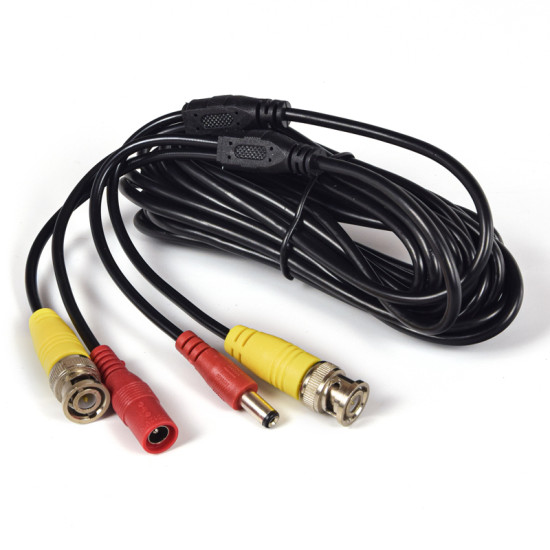 Готов коаксиален кабел с BNC и Захранващи конектори 5м.