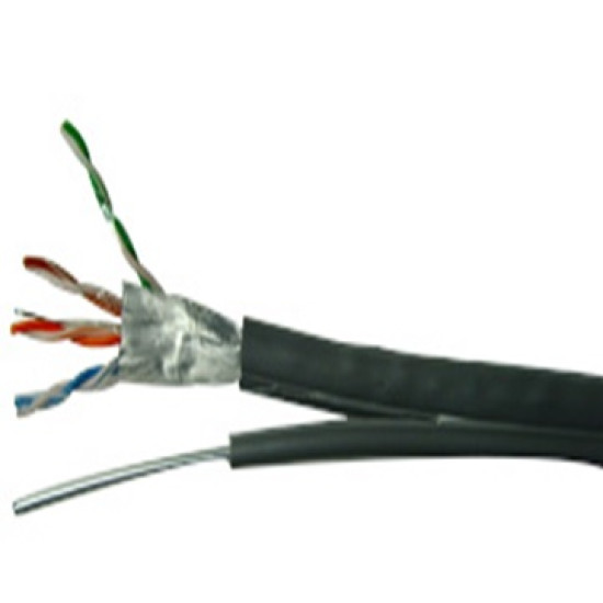 Кабел FTP + носещо въже Cat.5e/M 24AWG CU