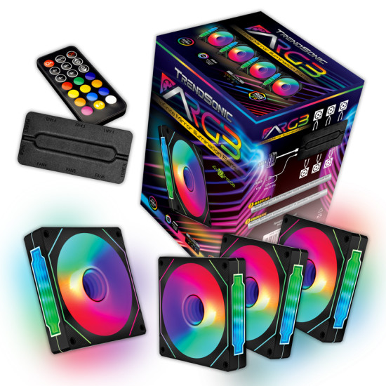 Комплект вентилатори ARGB Trendsonic Infinity Mirror Illumination Fans (4 x 120 mm) Комплект вентилатори ARGB Trendsonic Infinity Mirror Illumination Fans (4 x 120 mm)
