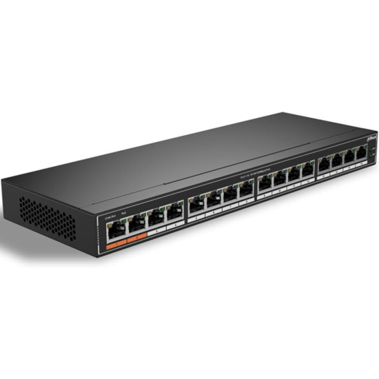 Мрежово у-во PoE суич Dahua DH-SG1016P-EUR 16-port PoE GbE