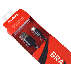 Кабел BRAVAS USB Type A -Type C черен 1.5м , сертифициран Кабел BRAVAS USB Type A -Type C черен 1.5м , сертифициран