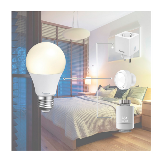 СМАРТ КРУШКА HAMA WLAN, ДИМИРАЩА, E27, 10W, БЯЛА СМАРТ КРУШКА HAMA WLAN, ДИМИРАЩА, E27, 10W, БЯЛА