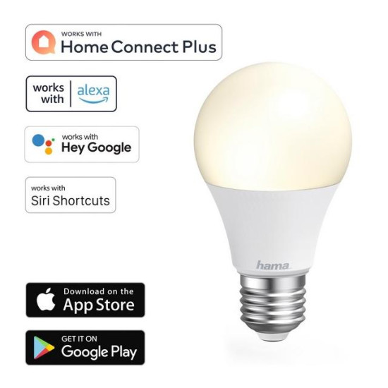 СМАРТ КРУШКА HAMA WLAN, ДИМИРАЩА, E27, 10W, БЯЛА СМАРТ КРУШКА HAMA WLAN, ДИМИРАЩА, E27, 10W, БЯЛА